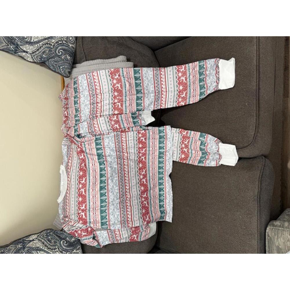 Unisex XXL Holiday Patterned Pajama Set